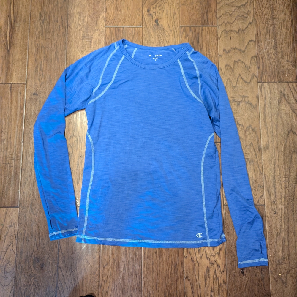 Champion Women's Blue Long Sleeve Shirt